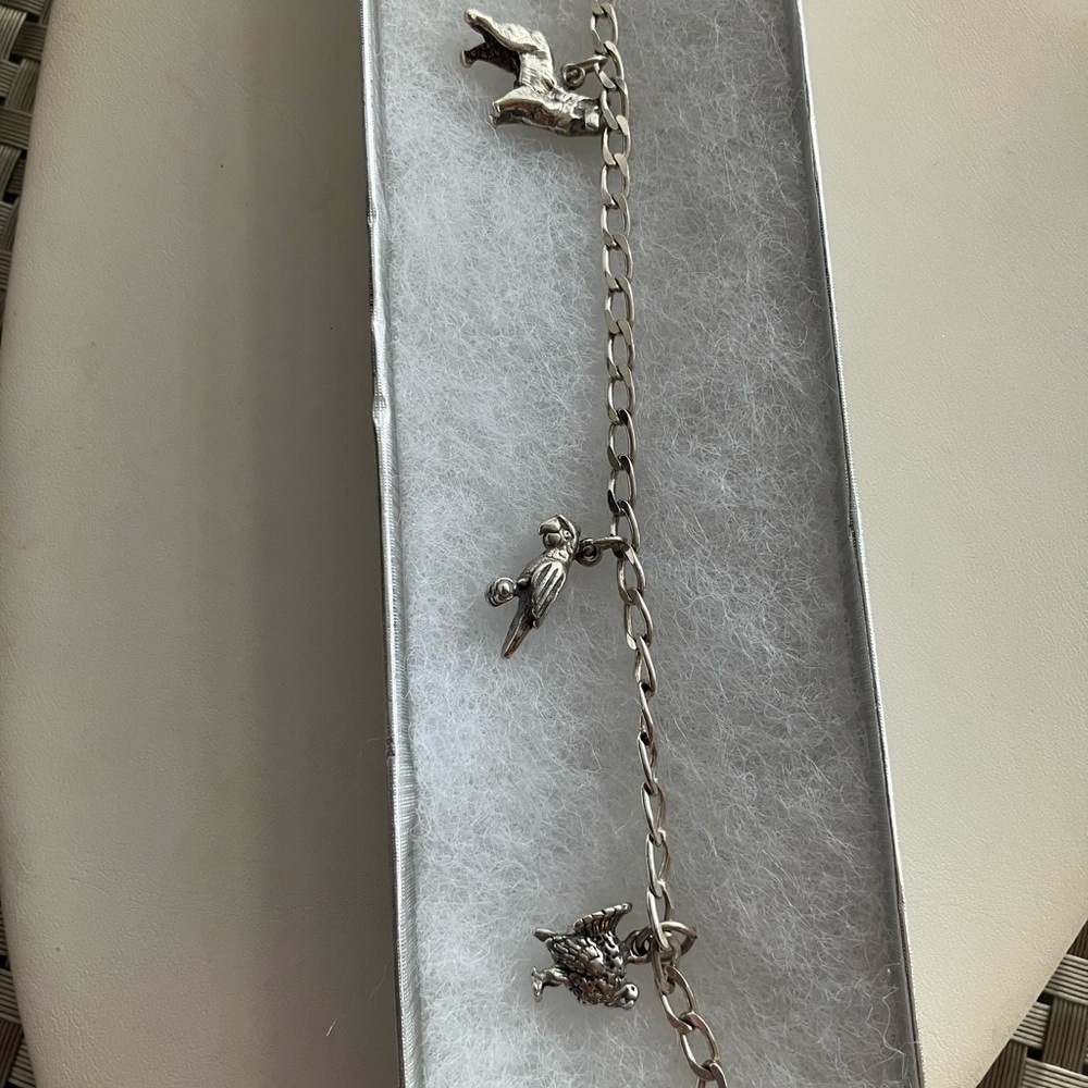 Milor Made in Italy Sterling Silver Charm Bracelet 7"